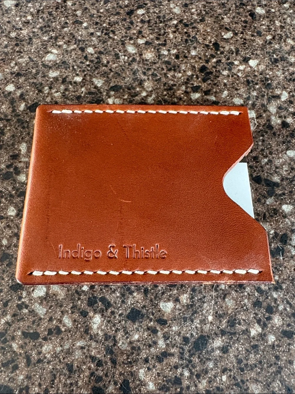 Indigo and Thistle Men's Tan Leather Card & Key Wallet